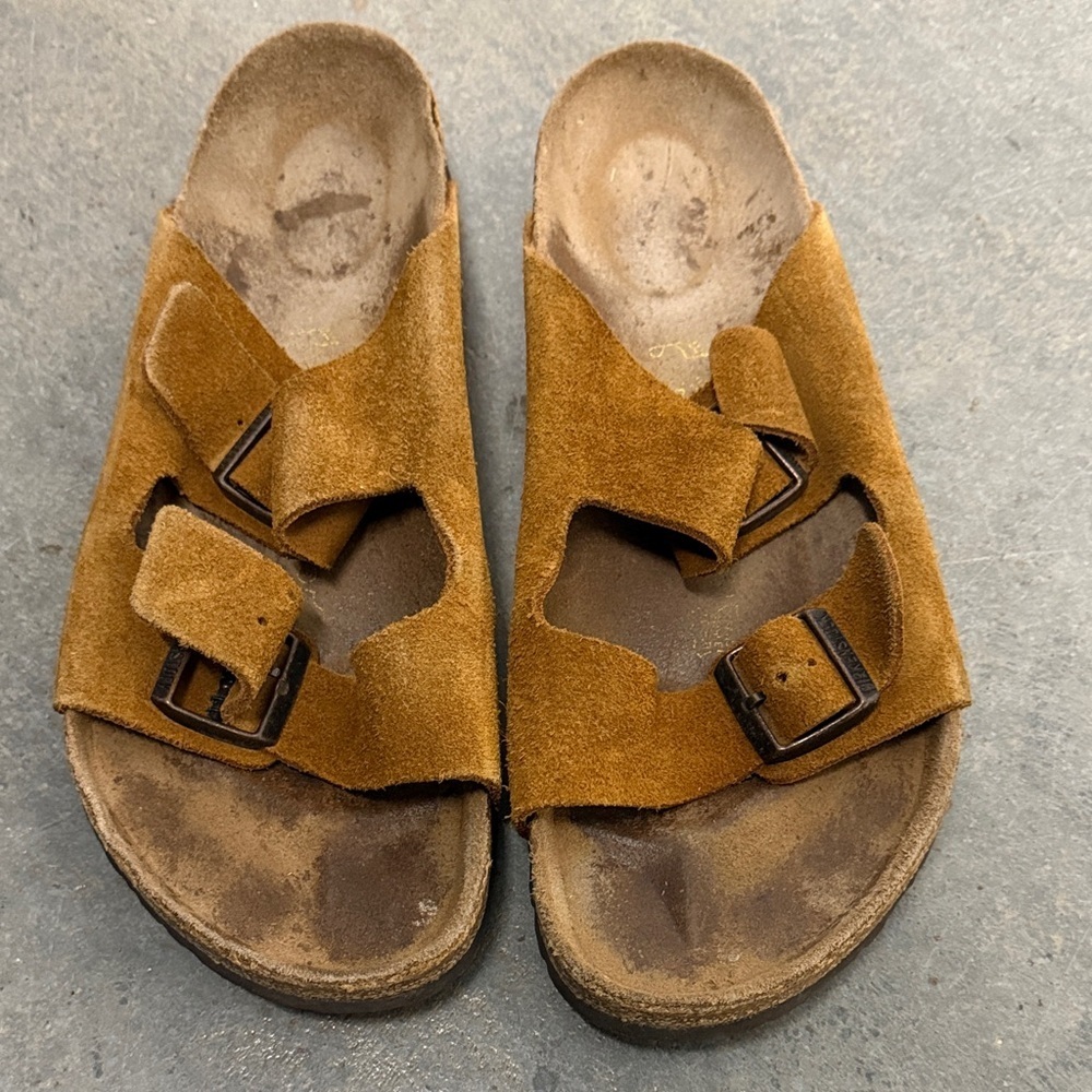 Birkenstock Kids Tan Suede Sandals